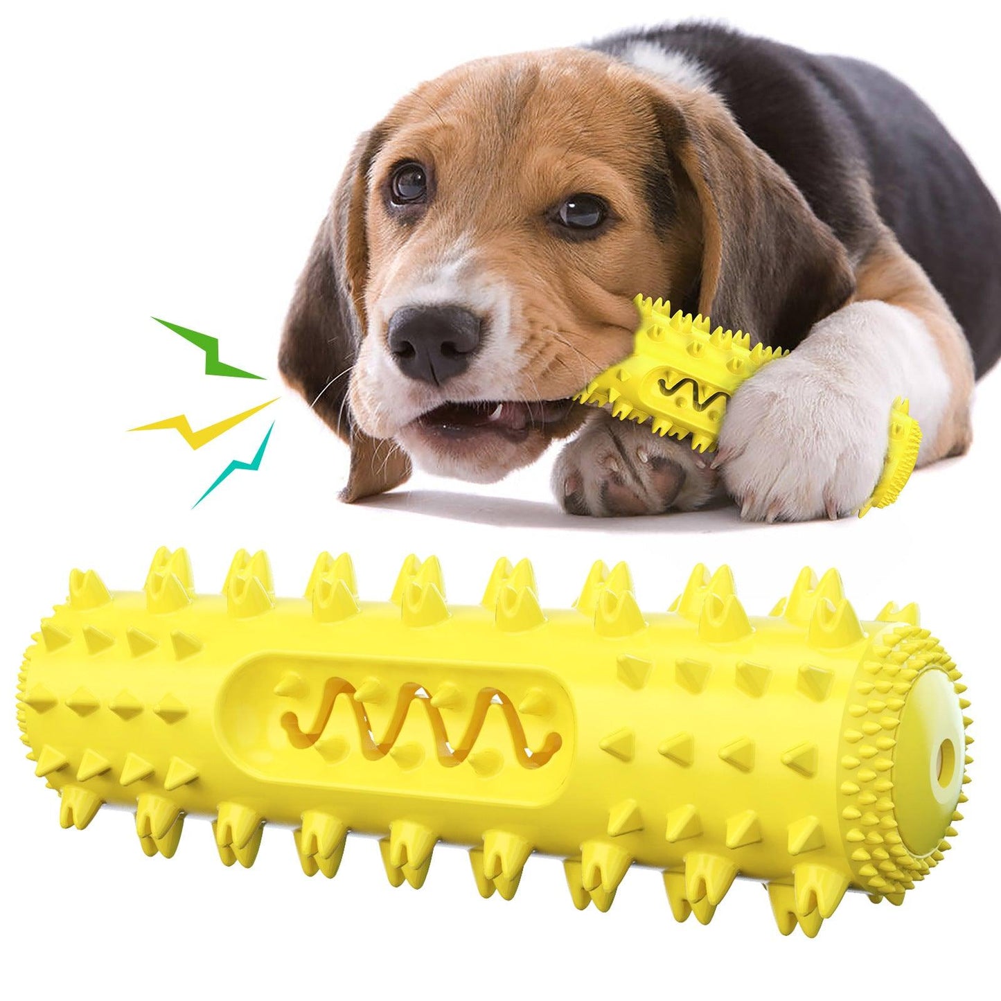 2-in-1 Dog Toothbrush Chew Toy - Interactive Dental Stick for Teeth Cleaning & Teething Relief