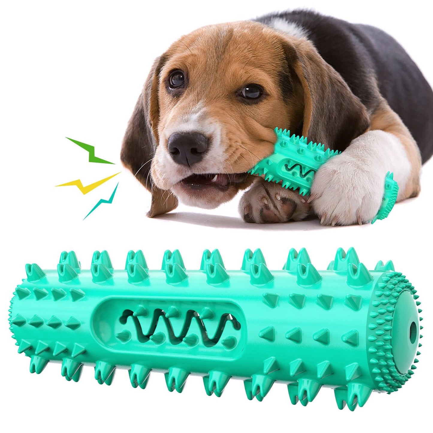 2-in-1 Dog Toothbrush Chew Toy - Interactive Dental Stick for Teeth Cleaning & Teething Relief