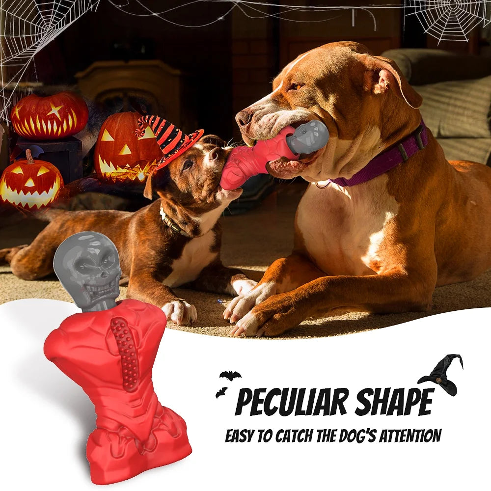 Skull Dog Toys– Durable Dog Toys for Aggressive Chewers & Chew Toy Non-Toxic Food Safe Natural Rubber