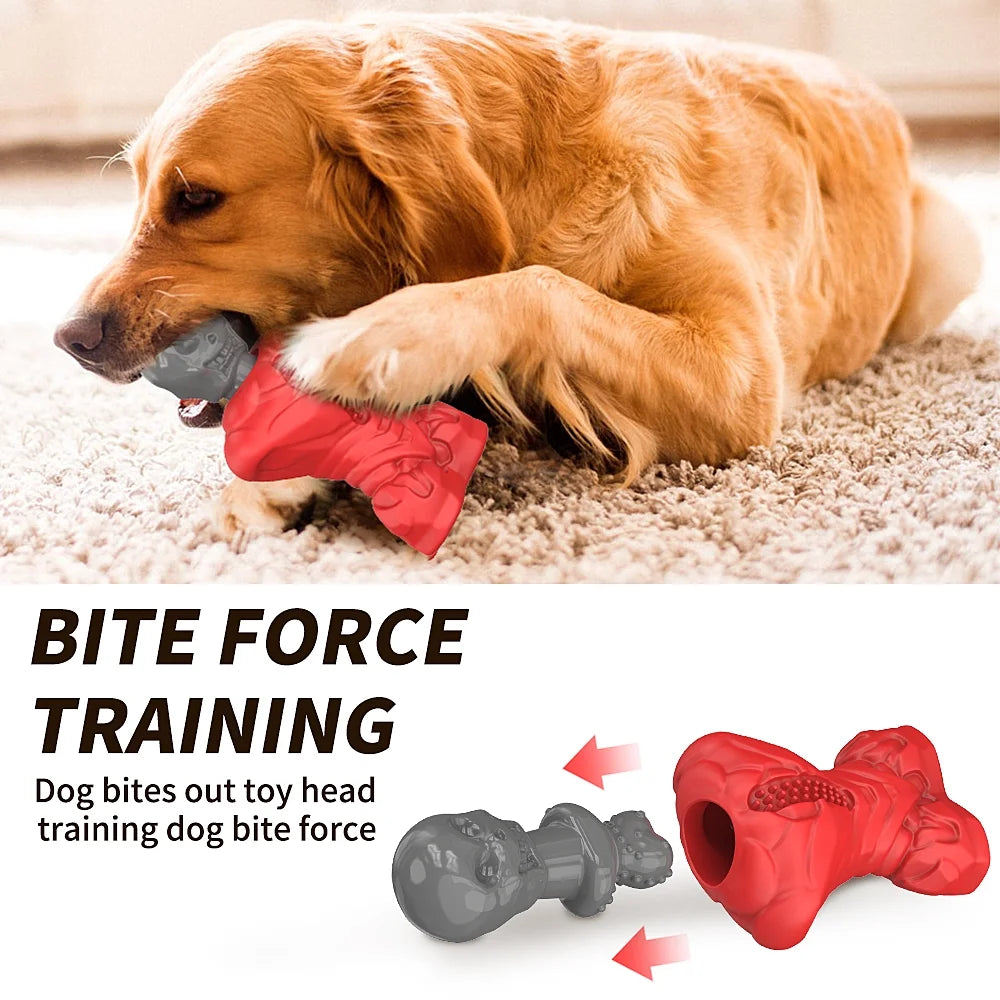 Skull Dog Toys– Durable Dog Toys for Aggressive Chewers & Chew Toy Non-Toxic Food Safe Natural Rubber