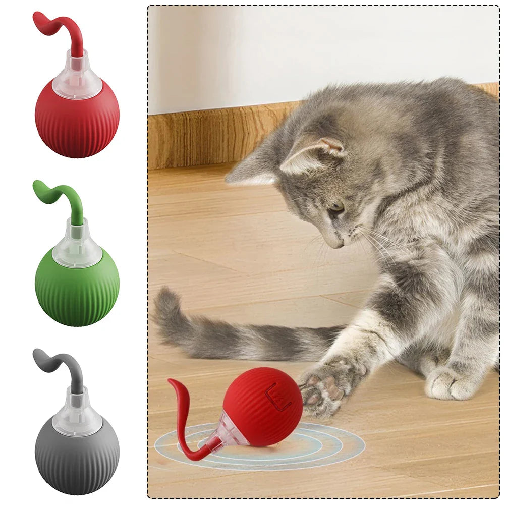 Smart Rechargeable Rolling Ball Toy - USB Interactive Self-Moving Pet Toy for Cats & Small Dogs