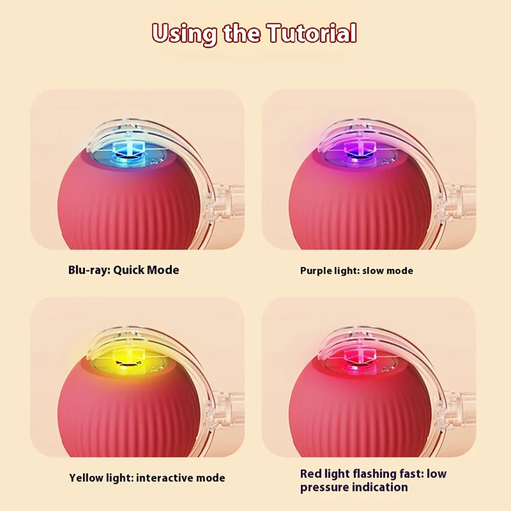 Instructions for using a device with different light modes on a beige background