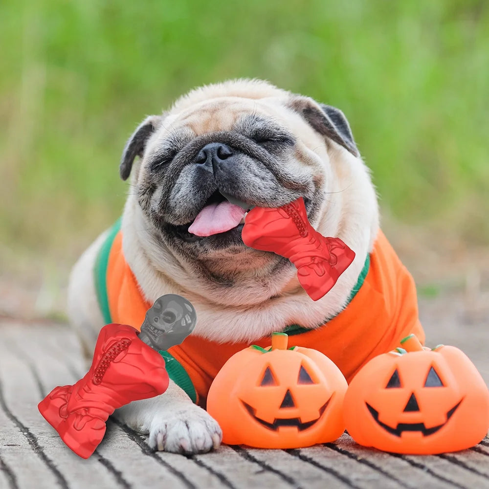 Skull Dog Toys– Durable Dog Toys for Aggressive Chewers & Chew Toy Non-Toxic Food Safe Natural Rubber