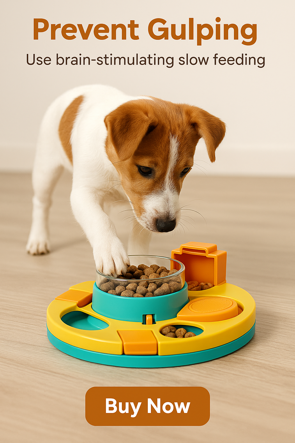 Interactive Puzzle Feeder for Dogs - Slow Feeder Bowl with IQ Training Games for Mental Stimulation
